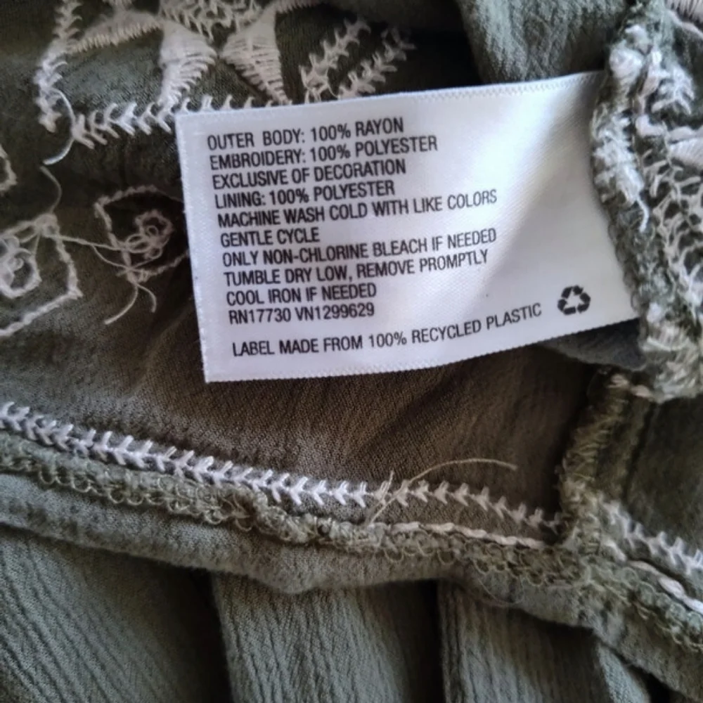 Knox Rose Khaki Olive Green Spring Top Size Large - Picture 4 of 4